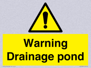 Warning Drainage pond